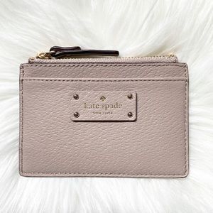 Kate Spade Grove Street Grey Card Case Cardholder Wallet